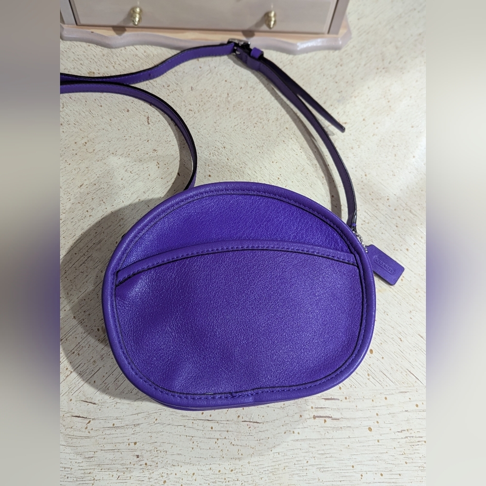 Coach Violet Leather Crossbody Bag Rare Vintage Legacy Leather Canteen Bag